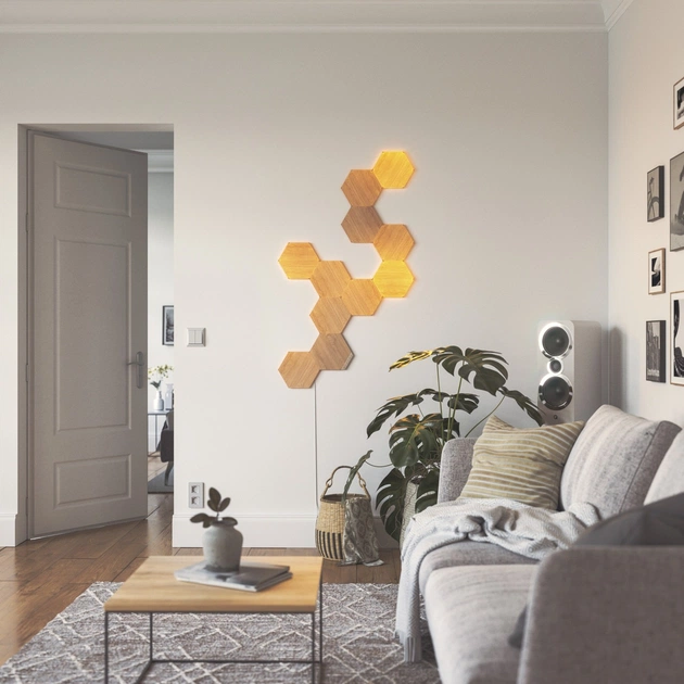 Додаткові панелі Nanoleaf Elements - Hexagons Expansion Pack Apple HomeKit, 3 шт. (NL52-E-0001HB-3PK) - picture 4