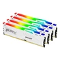 Модуль пам'яті для комп'ютера DDR5 128GB (4x32GB) 5600 MHz FURY Beast RGB White Kingston Fury (ex.HyperX) (KF556C40BWAK4-128) - зменшене зображення 2