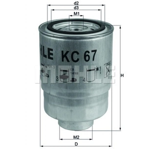 Фільтр паливний Mahle KC67 зображення 1