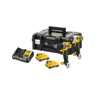 Набір електроіструментів DeWALT 2 од. 12 В XR Li-lon, вага 5.1 кг, кейс TSTAK, 2 АКБ та ЗП (DCK2110L2T) изображение 1