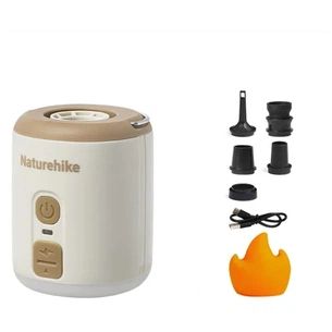 Насос для надувних меблів Naturehike CNK2300DQ022 + нічник + вентилятор, бежевий (6976507665971) зображення 1