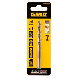 Свердло DeWALT по металу Black & Gold, HSS-G, 6 х 93 х 57 мм (DT20522) зображення 1
