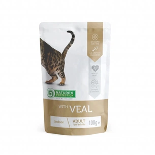 Вологий корм для кішок Nature's Protection Indoor with Veal 100 г (KIK45692) зображення 1