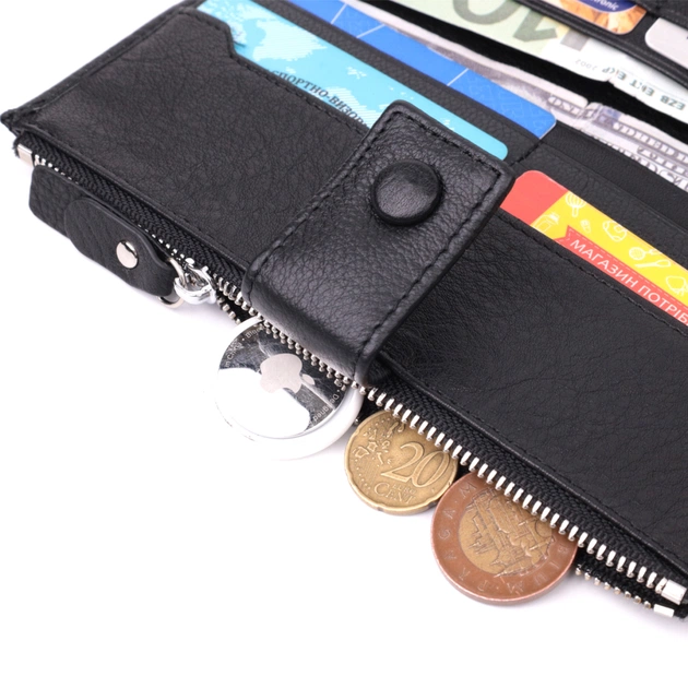 Гаманець ST Leather З натуральної шкіри Чорний (22537) - зображення 8