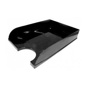 Лоток для паперів Economix горизонтальний пластик, чорний (E31804-01) зображення 1