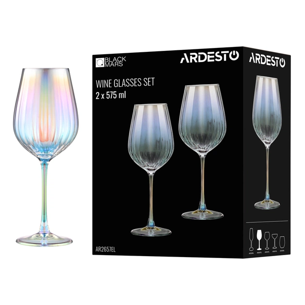 Набір келихів Ardesto Black Mars Zenith 575мл, 2шт, скло, прозорий (AR2657EL) - picture 3