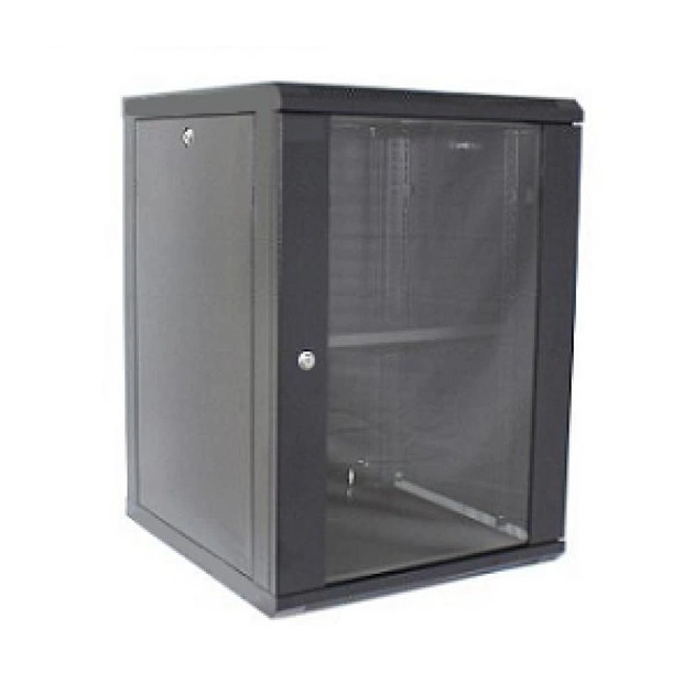 Шкаф настенный Hypernet 15U 19" 600x600 (WMNC66-15U-FLAT-BLACK) - изображение 1