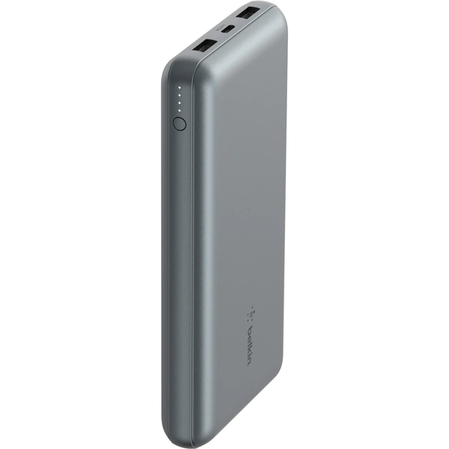 Батарея універсальна Belkin 10000mAh 15W 2xUSB-A, USB-C Gray (BPB011BTGY) - picture 4