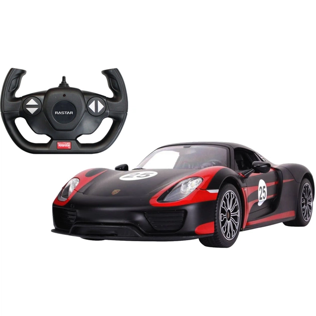 Радіокерована іграшка Rastar Porsche 918 Spyder 1:14 чорний (70770 black) - изображение 1