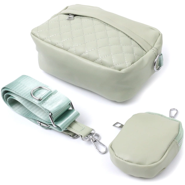 Сумка Vintage Женская кросс-боди с монетницей из экокожи Фисташковая (22797) - изображение 5