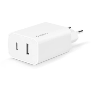 Мережевий зарядний пристрій Ttec SmartCharger Duo PD USB-C/USB-A 32Вт White (2SCS24B) зображення 1