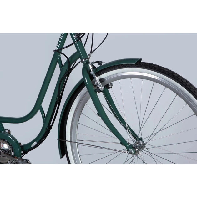 Електровелосипед Dorozhnik 28" eRETRO Vbr FR рама-19" 36B 13А*г 500Вт 2026 зелено-сірий (ELB-D-28-111) - picture 4