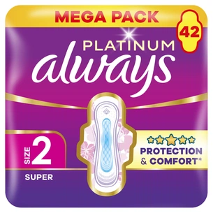 Гігієнічні прокладки Always Platinum Super Розмір 2 42 шт. (8700216784443) зображення 1