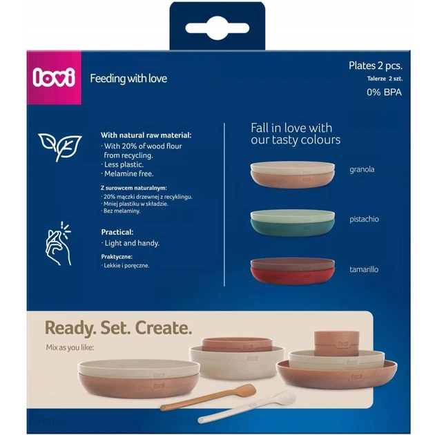 Тарілка дитяча Lovi Pistachio М'ятні 2 шт (21/530_gre) - picture 3