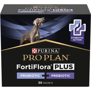 Пробіотична добавка для тварин Purina Pro Plan FortiFlora Plus Для собак та цуценят для підтримки нормальної мікрофлори кишківника 30 x 1.5 г (8445290504937) изображение 1