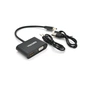 Перехідник HDMI M to VGA F + HDMI F 0.25m black VEGGIEG (YT-C-H-V500) - зменшене зображення 1