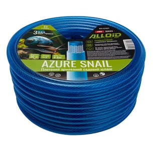 Поливочный шланг Alloid Pro армированный, 3-слойный, AZURE SNAIL, 1/2", 30м (WH-67651) изображение 1