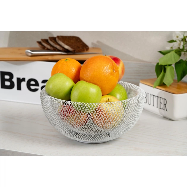 Фруктовниця Ardesto Midori 25х25х12см, метал, білий (AR0902W) - picture 6