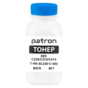 Тонер XER C230/C310/C410, 80 г, Cyan Patron (PN-XC230-C-080) зображення 1