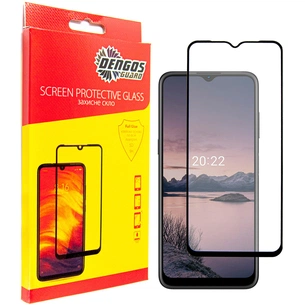 Скло захисне Dengos Full Glue Nokia G21 black frame (TGFG-236) зображення 1