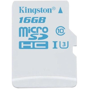 Карта пам'яті Kingston 16GB microSDHC class 10 UHS-I U3 (SDCAC/16GBSP) зображення 1