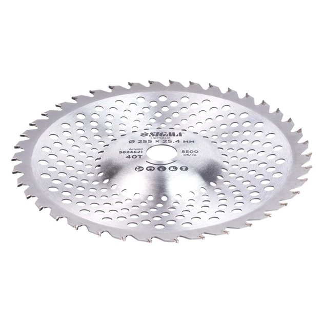 Ніж для тримера Sigma з твердосплавними напайками 255x25.4мм 40Т хвилеподібний (5624621) - picture 4