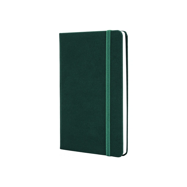 Книга записная Optima А5 SQUARE, твердая обложка, резинка, белый блок клетка, зеленый (O27100-04) - изображение 1