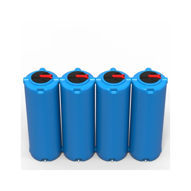 Ємність для води Вігер вертикальна харчова 1000 л вузька, кришка з клапаном синя (13231) - picture 6