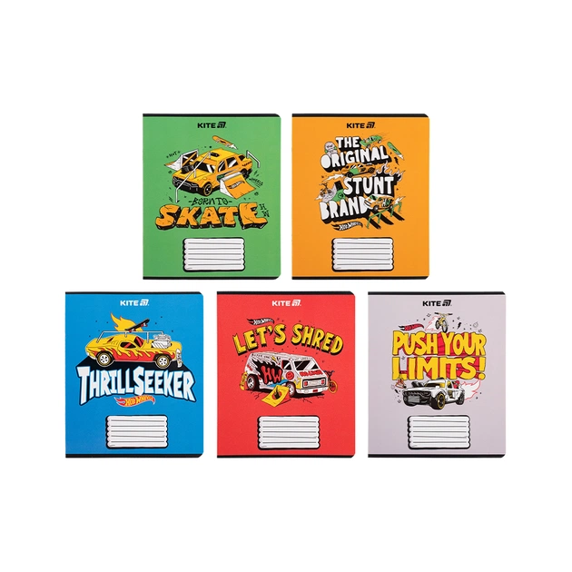 Зошит Kite Hot Wheels, 18 аркушів, клітинка (HW25-236) - picture 1