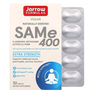 Вітамінно-мінеральний комплекс Jarrow Formulas SAM-e (дисульфат тозилат), 400 мг, SAMe, 30 таблеток (JRW-20020) зображення 1