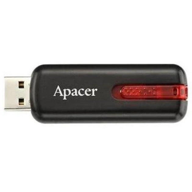 USB флеш накопичувач Apacer 16GB AH326 black USB 2.0 (AP16GAH326B-1) - зображення 1