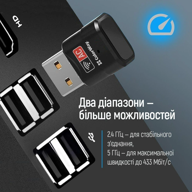 Бездротовий адаптер ColorWay Wi-Fi (CW-AD-W2) - picture 3