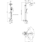 Душовий гарнітур Kroner Graz-SCH063 + змішувач Edelstahl Kubus-SCH010 (CVS30220) - зменшене зображення 12