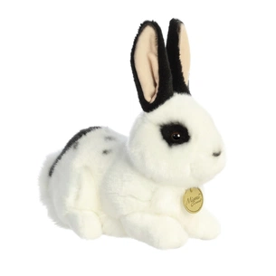 М'яка іграшка Aurora Кролик білий з чорними вухами 25 см (210788A) зображення 1