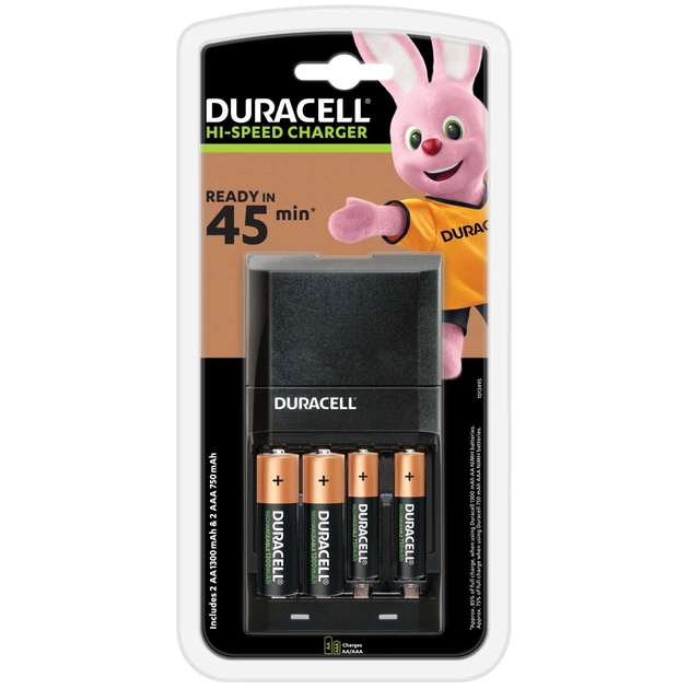 Зарядний пристрій для акумуляторів Duracell CEF27 + 2 rechar AA1300mAh + 2 rechar AAA750mAh (5001374) - picture 2