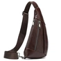 Сумка Vintage Чоловіча слінг шкіряна Коричнева (14737) - зменшене зображення 2