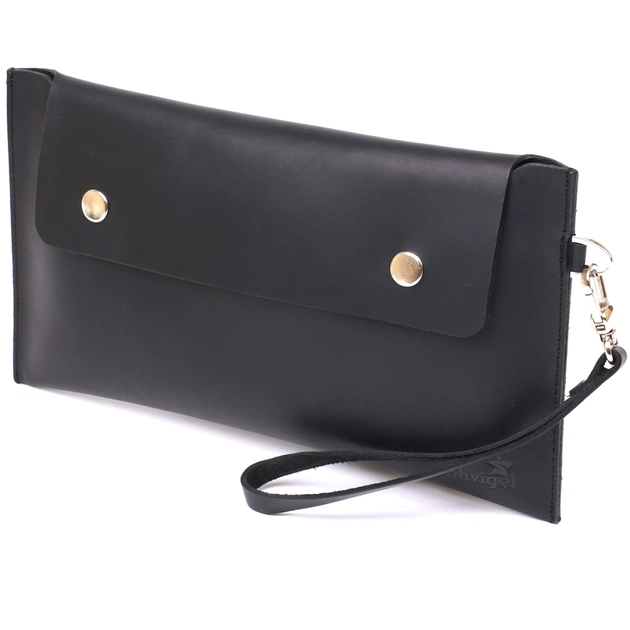 Косметичка Shvigel Шкіряна матова тревел Чорна (16426) - зображення 1