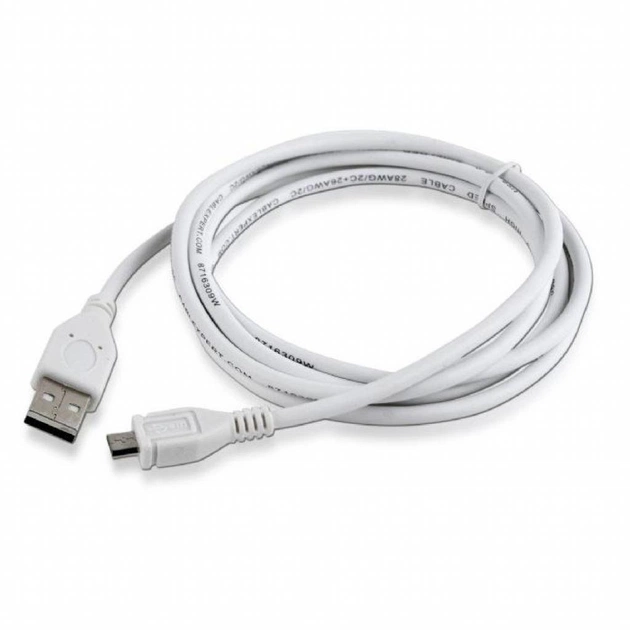 Дата кабель USB 2.0 AM to Micro 5P 1.8m Cablexpert (CCP-mUSB2-AMBM-6-W) - зображення 1