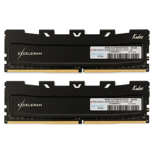 Модуль пам'яті для комп'ютера DDR4 64GB (2x32GB) 3000 MHz Black Kudos eXceleram (EKBLACK4643016CD) зображення 1