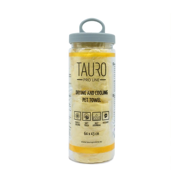 Рушник для тварин Tauro Pro Line для сушки та охолодження 64х43 см жовтий (JOY63240) - зображення 1