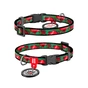 Нашийник для тварин WAUDOG Nylon з QR паспортом "Гранати" для котів та дрібних порід собак, XS (278-4052) - зменшене зображення 1