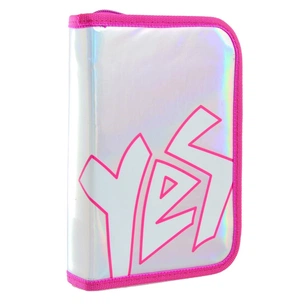 Пенал Yes YES silver твердий одинарний з двома клапанами (532550) зображення 1