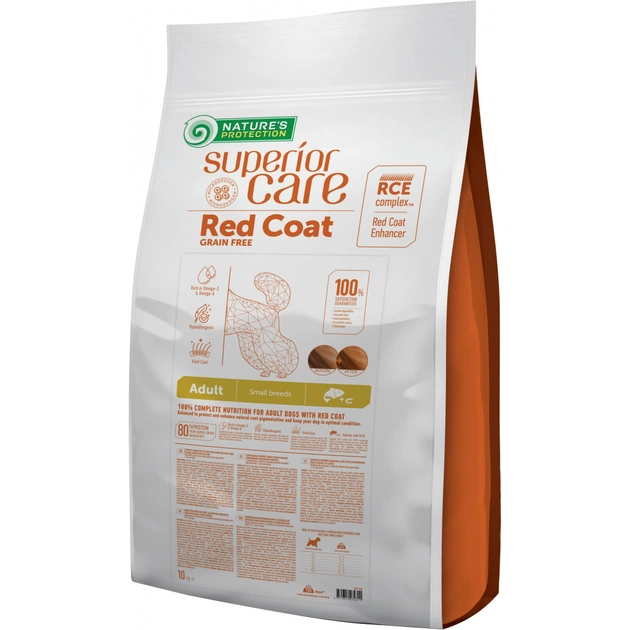Сухой корм для собак Nature's Protection Superior Care Red Coat Grain Free Small Breeds Salmon 10 кг (NPSC47231) - изображение 1