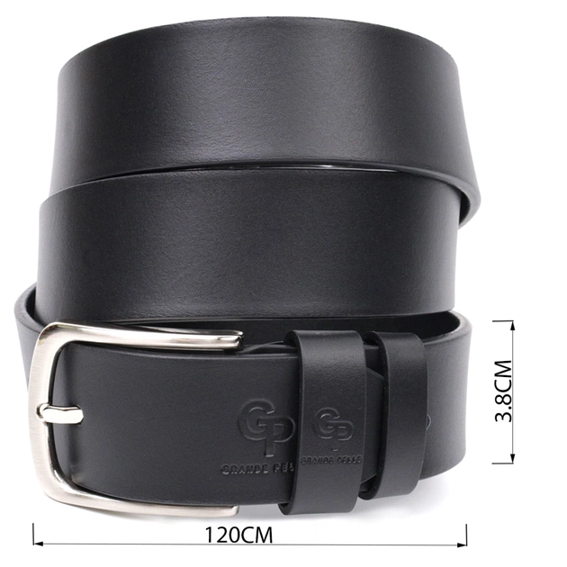 Ремінь Grande Pelle Під джинси з натуральної шкіри Чорний (11684) - зображення 3