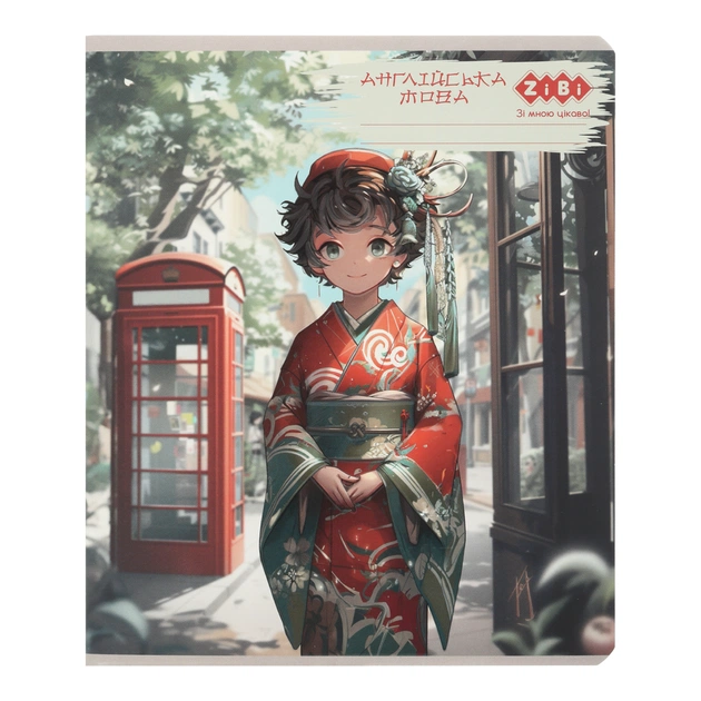 Зошит ZiBi предметний ANIME 48 аркушів клітинка, англійська мова (ZB.1704-09) - зображення 1