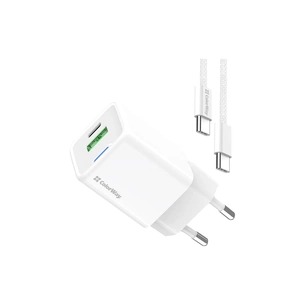 Зарядний пристрій ColorWay GaN Mini 35W PD Port PPS USB (Type-C PD + USB QC4.0) cable Type-C (CW-CHS055PDC-WT) зображення 1