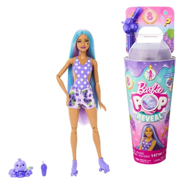 Лялька Barbie Pop Reveal серії Соковиті фрукти – виноградна содова (HNW44) - зображення 1