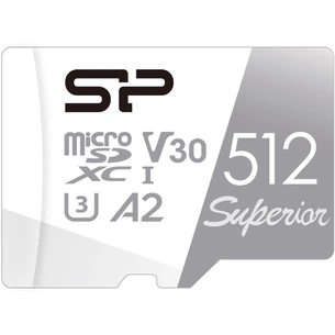 Карта пам'яті Silicon Power 512Gb microSDXC class10 UHS-I Superior Color 100R/80W+adapt (SP512GBSTXDA2V20SP) зображення 1