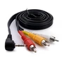 Кабель мультимедійний 3.5mm M to 3xRCA M 1.5m 90° corner Extradigital (KBV1732) - уменьшенное изображение 2