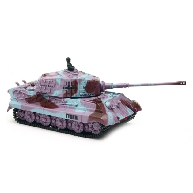 Радіокерована іграшка Great Wall Toys Танк мікро 1:72 King Tiger зі звуком (фіолетовий, 35MHz) (GWT2203-2) - изображение 1